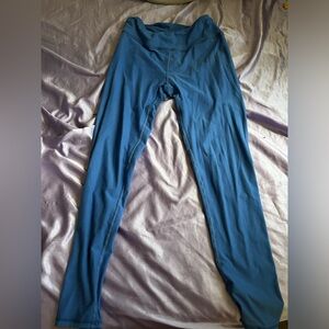 Blue Generic brand Yoga Pants stretchy